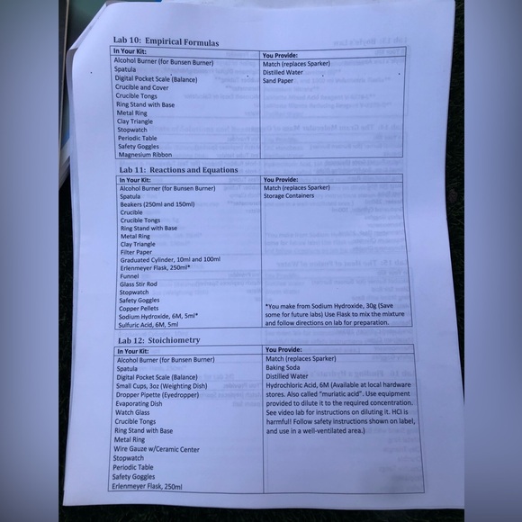 Comprehensive Chemistry Lab 11th Grade Kit - Picture 5 of 10